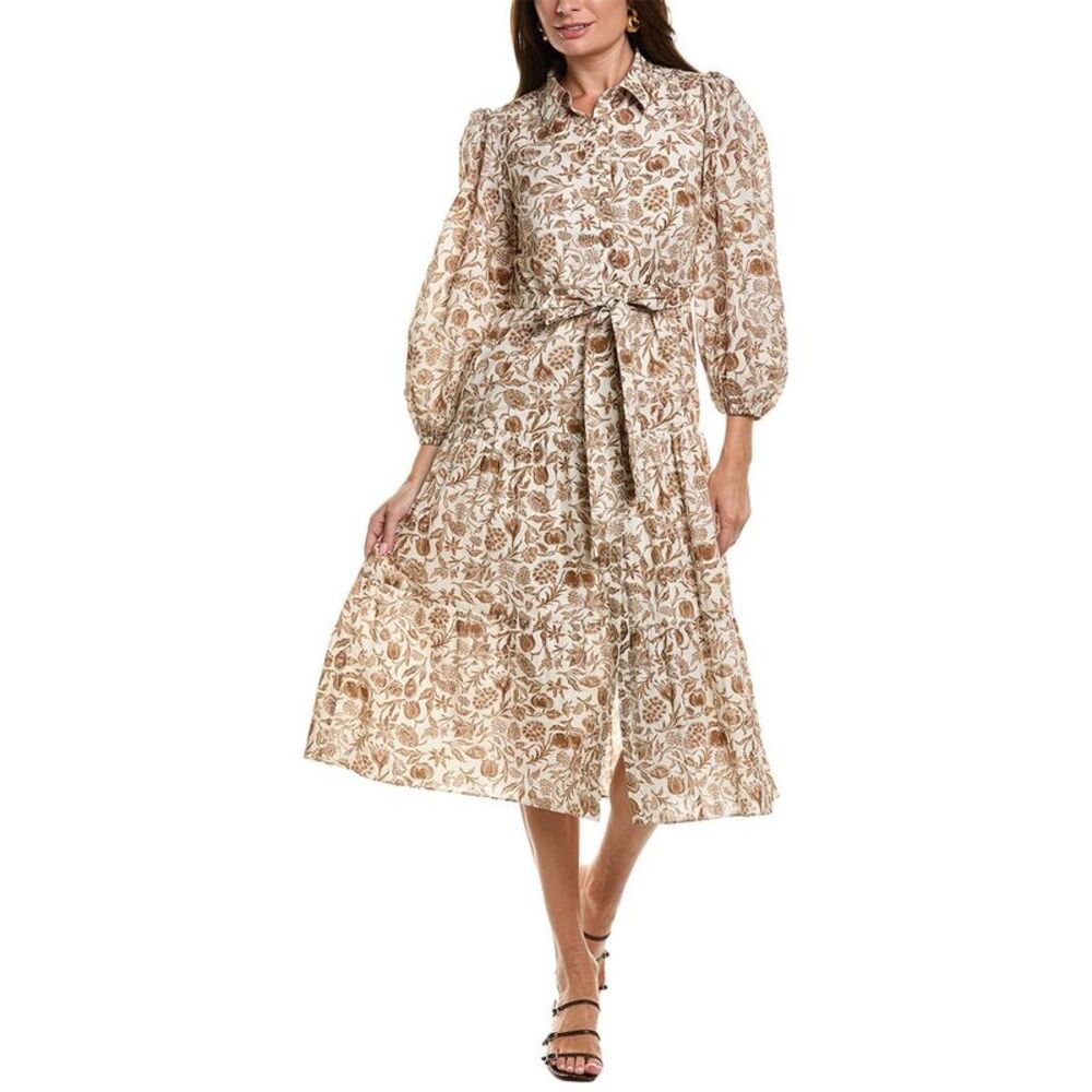 Garrie B Womens  Midi Dress, Beige